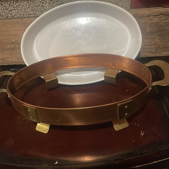 Urli with a Firestone platter pottery made of bras and copper handcrafted - Picture 3 of 6